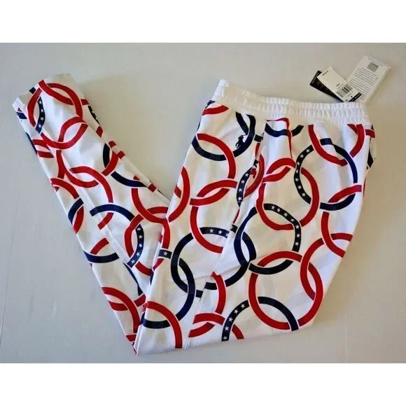 Polo Ralph Lauren Men's Sz M White 2022 USA Olympic Team Fleece Joggers